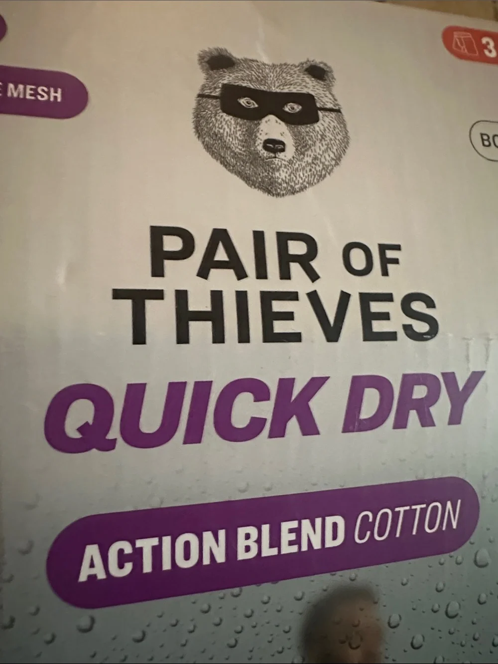 3pk Pair of thieves Action Blend Cotton underwear